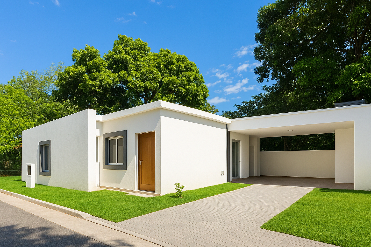 Fachada de la vivienda Tipo A